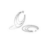 Layered triple hoop earrings
