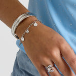 Bracelet multiple smileys Gold Color Stainless Steel
