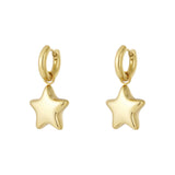 Stainless Steel Drop Earrings Star Daily Daily Simple Series Women's jewelry