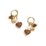 Stainless Steel Beads Earrings Heart Casual Daily  Women's jewelry