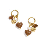 Stainless Steel Beads Earrings Heart Casual Daily  Women's jewelry