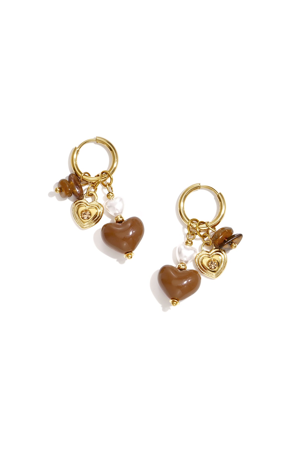 Stainless Steel Beads Earrings Heart Casual Daily  Women's jewelry