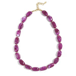 Necklace with organic beads