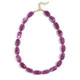 Necklace with organic beads