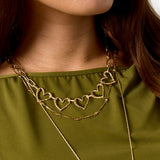Stainless Steel Chain Necklaces Heart Casual Daily Simple Series Women's jewelry