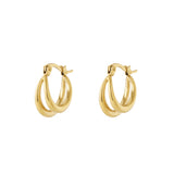 Small double hoop earrings