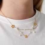 Double trouble flower Necklace