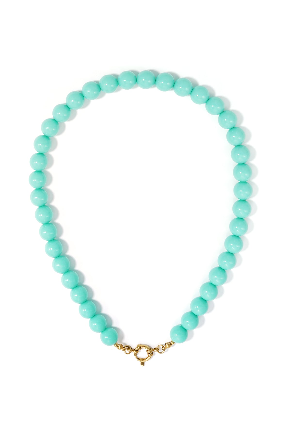 Beaded necklace with front closure - 12mm