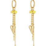 Heart drop earrings