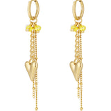 Heart drop earrings
