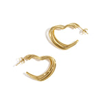 Stainless Steel Hoop Earrings Heart Casual Daily Simple Series Women's jewelry