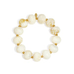 Elastic beaded bracelet with large beads
