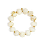 Elastic beaded bracelet with large beads