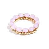 Bracelet set with asymmetrical beads