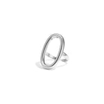 Statement ring oval-shaped and minimalist