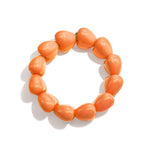 Bracelet with chunky heart beads