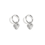 Stainless steel heart earrings