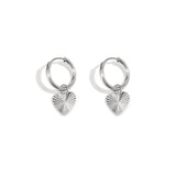Stainless steel heart earrings