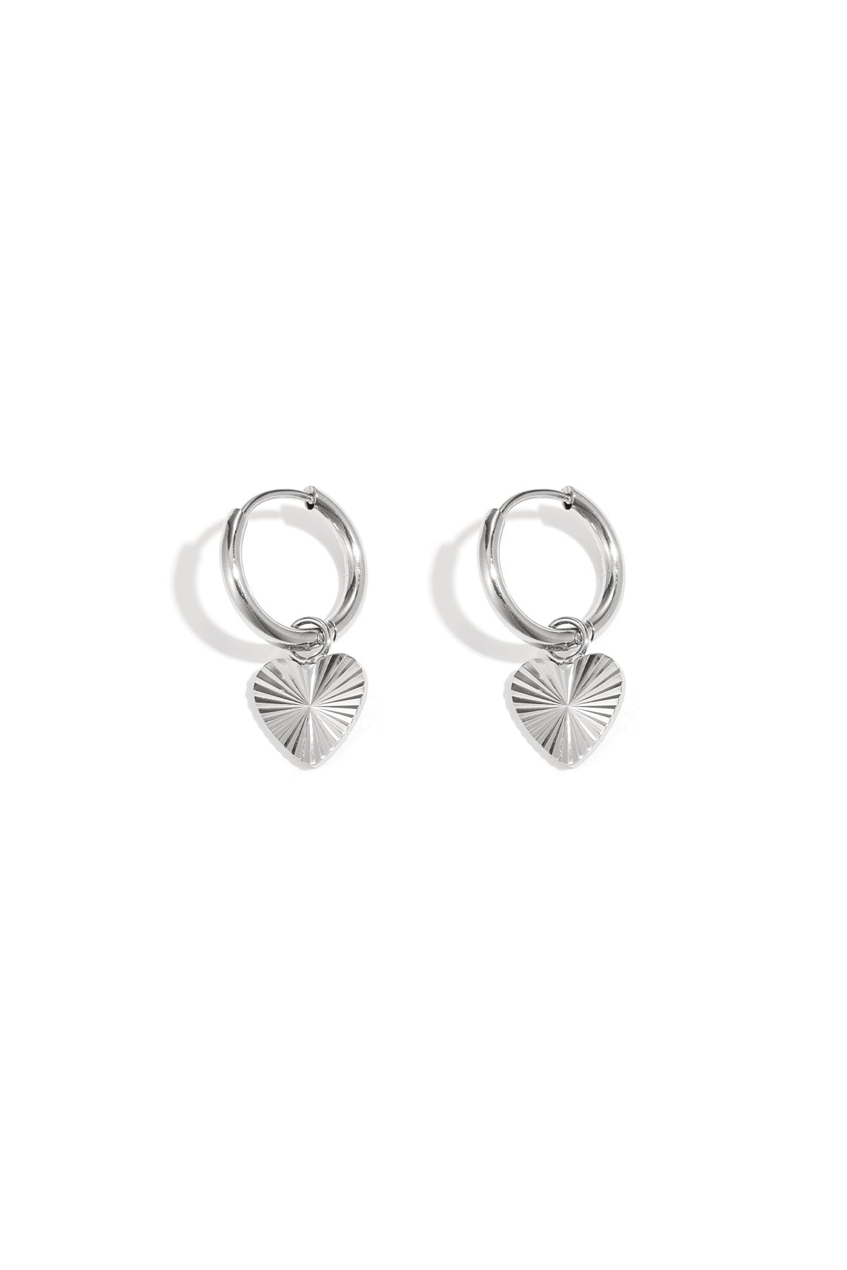 Stainless steel heart earrings
