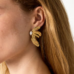 Stainless Steel Stud Earrings Flower Simple Simple Series Women's jewelry