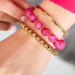 Bracelet set with round beads