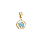 Jewelry charm rose on coin DIY