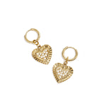 Earrings with radiant hearts