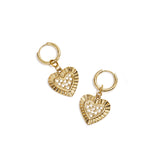 Earrings with radiant hearts