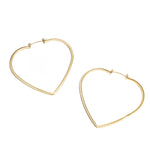 Minimalist heart hoop earrings