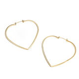 Minimalist heart hoop earrings