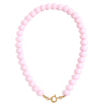 Beaded necklace with front closure - 12mm