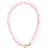 Beaded necklace with front closure - 12mm