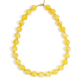 Bead necklace with gold beads 13.5mm