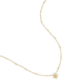 Necklace with beads and shooting star