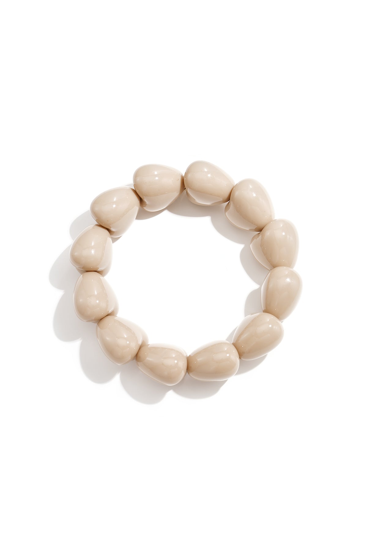 Bracelet with chunky heart beads