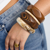 Wood Bangles Irregular Shape Simple Daily Simple Series Women's jewelry