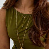 Y-line necklace with filled hearts