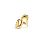 Wavy adjustable statement ring