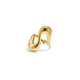 Wavy adjustable statement ring