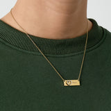 Necklace with picture and heart