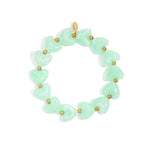 Elastic heart beaded bracelet