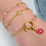 Stainless Steel Charm Bracelets Flower Daily