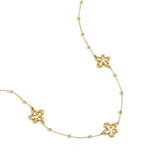 Necklace with coral-shaped flowers