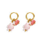 14K Gold Plated Stainless Steel Beads Earrings Animal Vacation Gathering/Party Romantic Series Women's jewelry