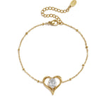 Stainless Steel Charm Bracelets Heart Simple Daily Simple Series Women's jewelry