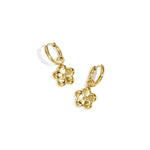 Earrings with flower pendant