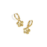 Earrings with flower pendant