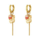 Stainless Steel Drop Earrings Flower Casual Daily Simple Series Women's jewelry