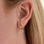 Rhinestone heart Earring