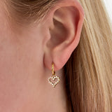Rhinestone heart Earring